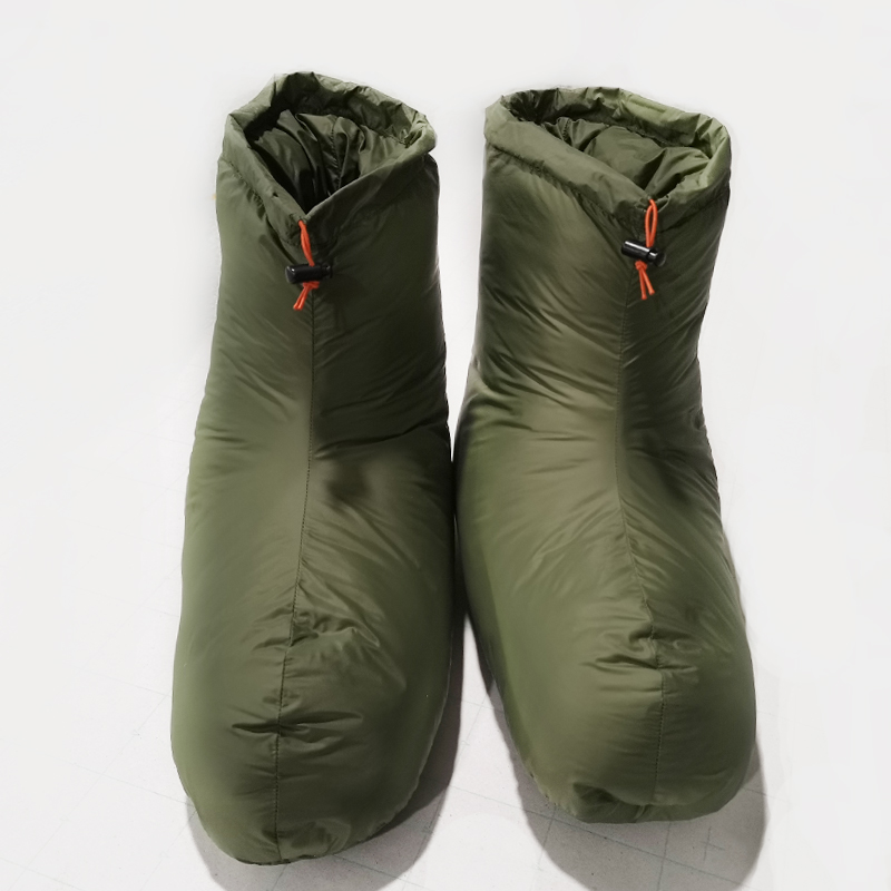 High Quality Duck Down Slippers Ultralight Indoor Warm Long Journey Sleeping Bag Accessories Camping Outdoor