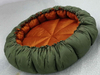 New Adjustable Round Dog Bed Pet Cushion Down Feather Filled Soft Warm Waterproof 100% Nylon Fabric Pet Nest
